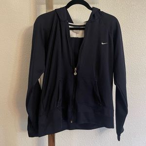 NAVY BLUE NIKE ZIP-UP SWEATER